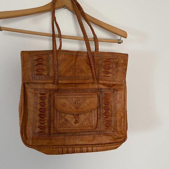 Vintage Leather Boho Purse Bag - Picture 1 of 2